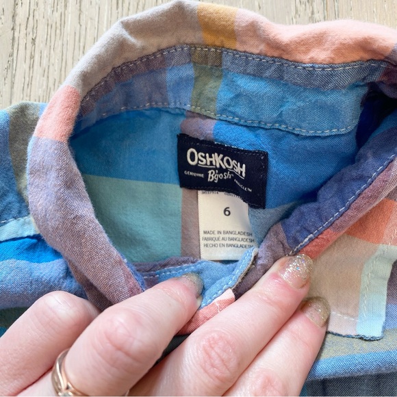 3/$10 🌸 Osh Kosh Kids Plaid Shirt - Picture 4 of 5